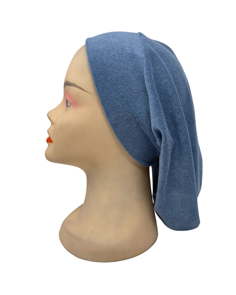 Triple Up SS613 Denim Blue Terry Sleeping Snood Myselflingerie.com
