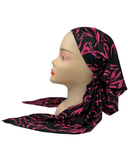 Triple Up Hot Pink Zebra Unlined Pre-Tied Bandanna