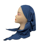 Triple Up Denim Blue Crinkle Unlined Pre-Tied Bandanna