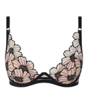 Chantelle Pulp C22ONA Black/Rose Lush Molded Underwire Bra Myselflingerie.com