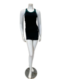 Flamingo Black/Jade Trim 2 Piece Teen's Bathing Suit Tank with Shorts