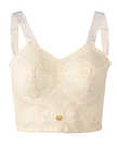 Kay Larcky 6630LIVI Ivory Lace Longline Minimizer Wire Free Bra Myselflingerie.com