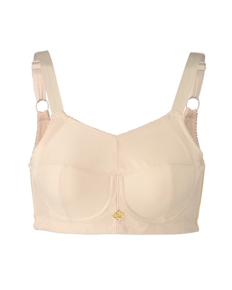 Abergele B003C Nude Mesh Unswayable Bra Shaper Underwire Bra Myselflingerie.com