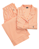 Polo by Ralph Lauren 4P8004-R2611 Tangerine Shirting Stripes Long Sleeves Pajamas Set Myselflingerie.com