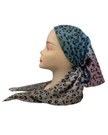 It's Younique PP-AN-GY Grey Shimmer Animal Print Pre-Tied Bandanna with Velvet Grip Myselflingerie.com