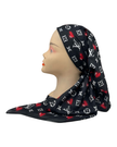It's Younique TSFVP-OB-LV-BK Black LV Inspired Print Pre-Tied Open Back Bandanna with Velvet Grip Myselflingerie.com