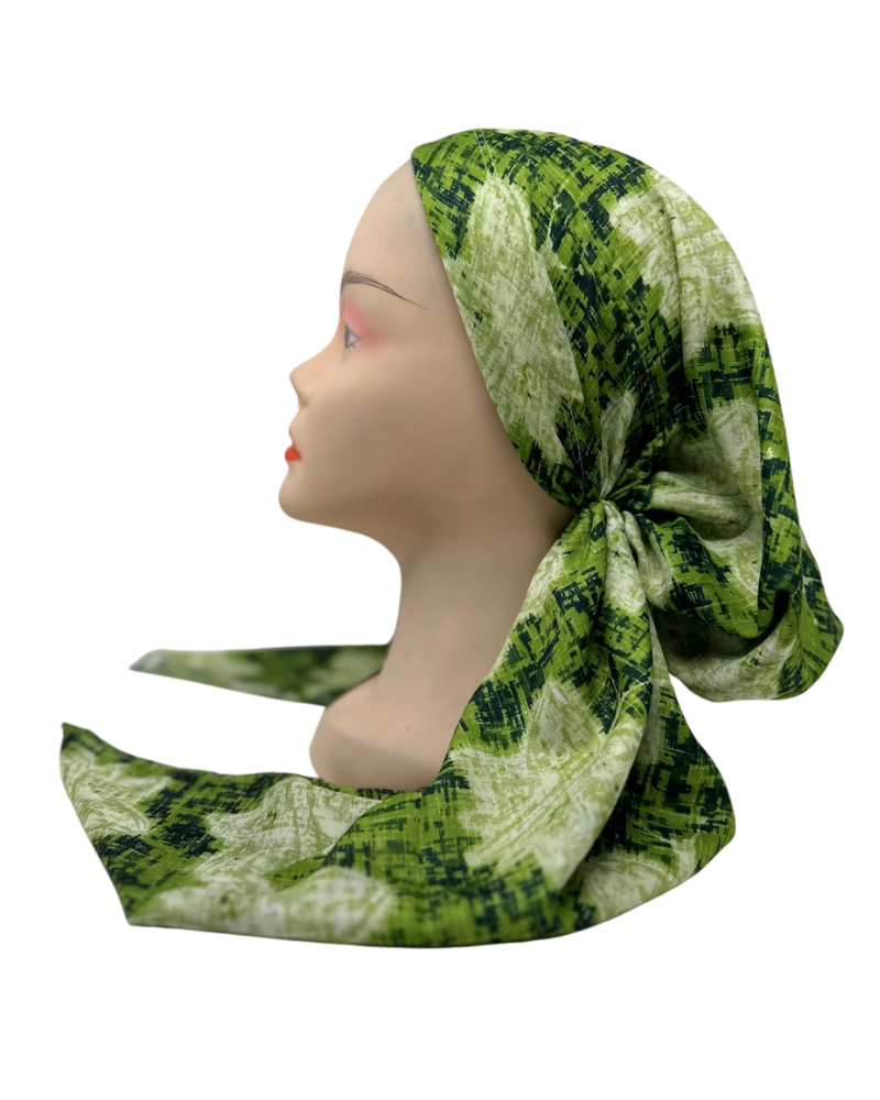 It's Younique PP-BU-GN Green Butterfly Digital Print Pre-Tied Bandanna with Velvet Grip Myselflingerie.com