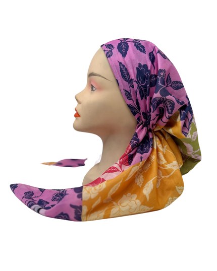 Nicsessories Multi Zimmerman Floral Print Pre-Tied Bandanna with Full Grip Myselflingerie.com