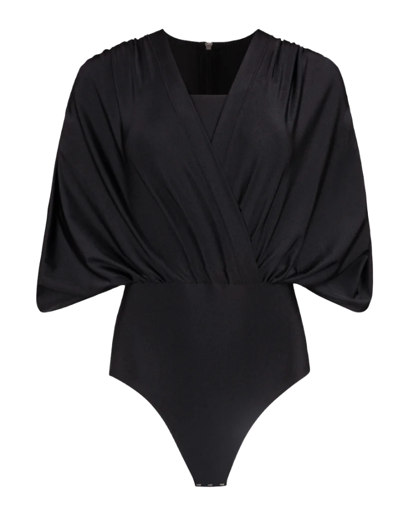 BB Brand BBSW005 Eliana Black Wrap Style Nursing Friendly Bathing Suit Myselflingerie.com
