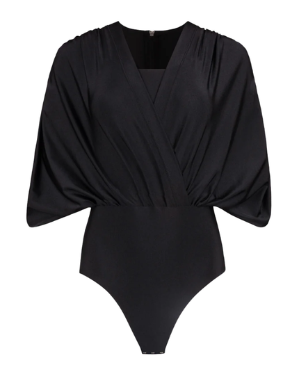 BB Brand BBSW005 Eliana Black Wrap Style Nursing Friendly Bathing Suit Myselflingerie.com
