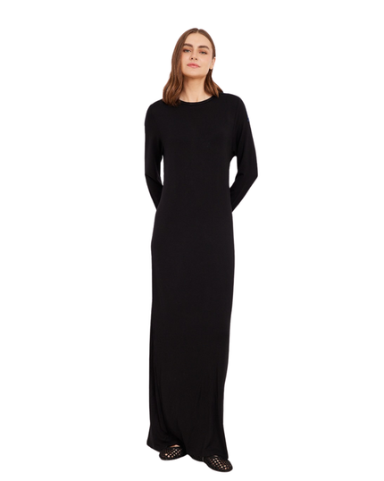ORD Black with Denim Stripe Pull On Modal Teen Nightgown Myselflingerie.com