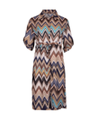 BB Brand BBSW012 Naomi Large Blue Zigzag Chiffon Swim Cover Up Dress Myselflingerie.com