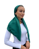 Scarf Bar Emerald Velour Classic Pre-Tied Bandanna with Velvet Grip Myselflingerie.com