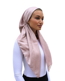 Scarf Bar Blush Velour Classic Pre-Tied Bandanna with Velvet Grip Myselflingerie.com