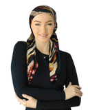 Cherie Black/Brown Adjustable Pre-Tied Open Back Bandanna