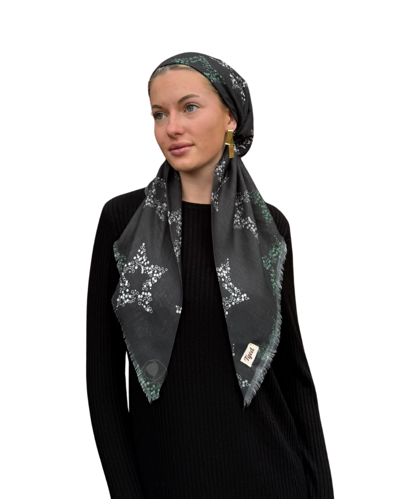 TYED Green Star Adjustable Pre-tied Bandanna with Velvet Grip Myselflingerie.com
