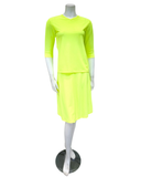 Jackie O' 2PC-SWMCV-NYL Neon Yellow Junior Swim Top & Skirt Set Myselflingerie.com