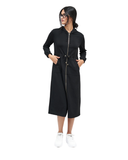 DF6022 Faye Black Zippered Hoodie Lounger