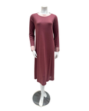 24414 Mauve Satin Trim Cotton Blend Nightshirt