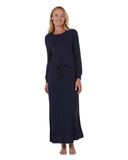 Me Moi Navy Front Tie Modal Nursing Nightgown