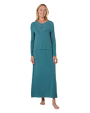 Me Moi Teal Lace Trimmed Modal Nursing Nightgown