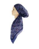 Revaz Chambray Paisley Adjustable Pre-Tied Bandanna with Velvet Grip