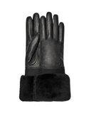 101043 Black Sheepskin Cuff Leather Gloves