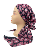 It's Younique Pink Leopard Pre-Tied Bandanna with Velvet Grip