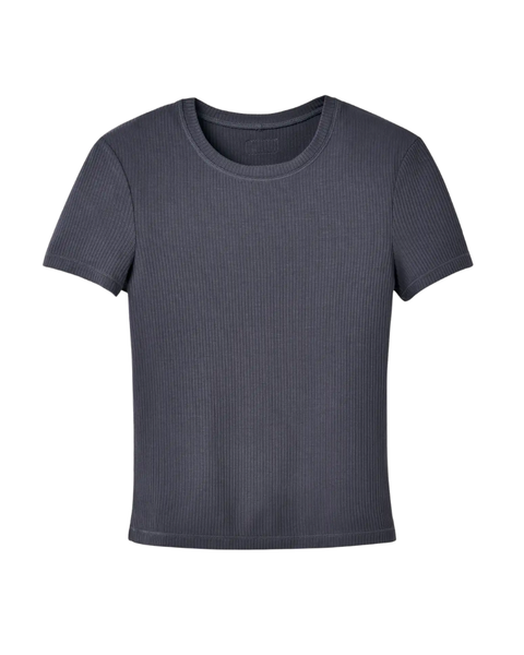 UGG Thundercloud Miriam Short Sleeve Rib Lounge Top Myselflingerie.com