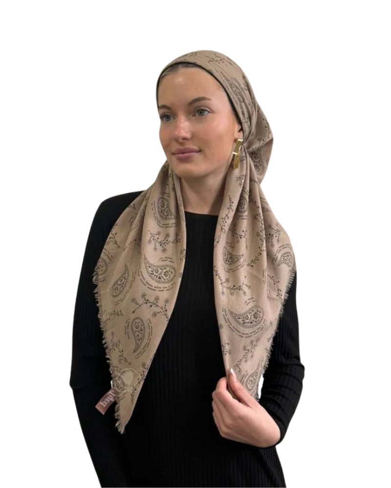 TYED Mocha Paisley Triangle with Full Non Slip Grip Myselflingerie.com