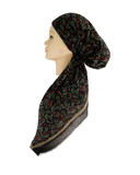 Revaz Black Paisley Adjustable Pre-Tied Bandanna with Velvet Grip