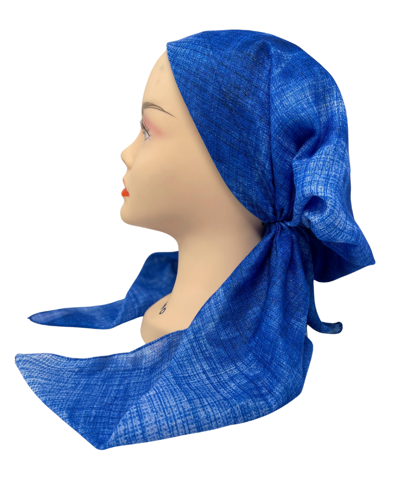 It's Younique PP-SHIM-OMBL Blue Ombre Shimmer Pre-Tied Bandanna with Velvet Grip Myselflingerie.com