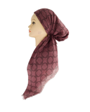 Revaz Mauve Chain Adjustable Pre-Tied Bandanna with Velvet Grip