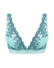 Wacoal 852191 Eggshell Blue/Brittany Blue Embrace Lace Wire Free Bralette Myselflingerie.com