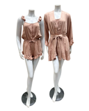 R01-022DS + RB01-022DS Dusty Sunrise Ruffle Romper & Robe Set