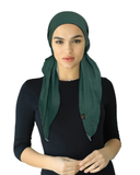 Cherie Hunter/Black Denim Jersey Stretch Adjustable Pre-Tied Bandanna