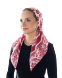 Tie Ur Knot Rose Toile Adjustable Pre-Tied Bandanna with Full Non Slip