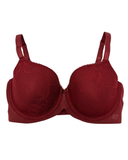 You Burgundy Lace Amelia Molded Underwire Bra