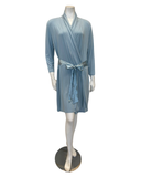 Fleur't 620 Hampton Blue Modal Short Morning Robe Myselflingerie.com