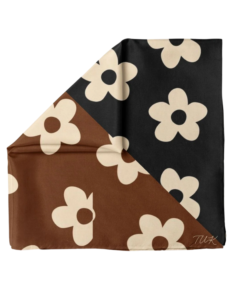 Two Tone Adjustable Pre-Tied Bandanna with Full Non Slip