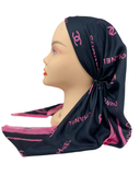 It's Younique Pink Chanel Inspired Pre-Tied Open Back Bandanna with Velvet Grip