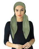 Cherie HA-DRI-OL Olive Dri Fit Adjustable Pre-Tied Bandanna Myselflingerie.com