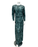 Chicolli N5079-24B Atlantic Green Camo Design Cotton Nursing Nightgown Myselflingerie.com