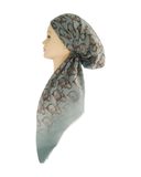 Revaz Seafoam Dior Two Tone Adjustable Pre-Tied Bandanna with Velvet Grip