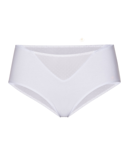 3328 Mesh Insert with Pocket Organic Cotton White Hipsters 3 Pk