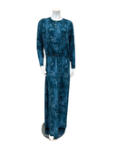 Chicolli N5079-24B Dark Teal Camo Design Cotton Nursing Nightgown Myselflingerie.com