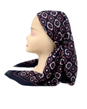 TSFVP-DA-OB-BY Berry Daisy Crinkle Print Open Back Pre-Tied Bandanna with Velvet Grip