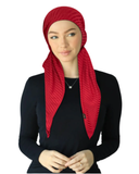 Cherie Burgundy Ribbed Adjustable Pre-Tied Bandanna