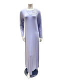 Verdiani 4301 Lavender Lace Applique Pull On Modal Nightgown Myselflingerie.com