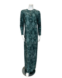 N5079-24A Atlantic Green Camo Design Cotton Button Down Nightgown